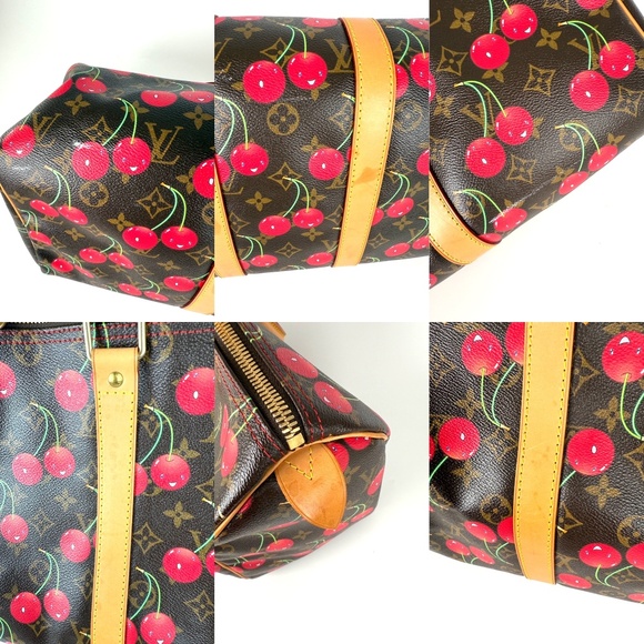 Vintage Louis Vuitton Keepall 45 Takashi Murakami Cerises Monogram Duffle Bag - Picture 7 of 9